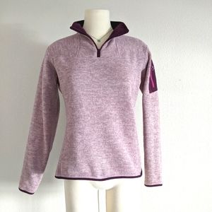 Arc'teryx Covert Pullover Sweater Layer Zip Heathered Purple Pink Maroon Knit